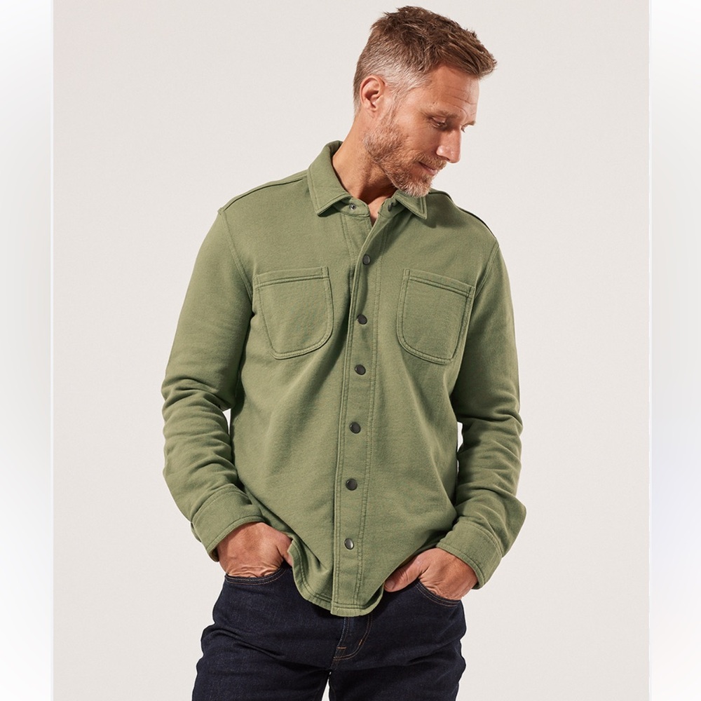 Pact Essential Vintage Snap Down Shirt Jacket